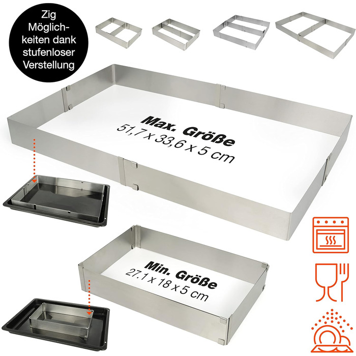 Форма для випічки прямокутна регульована Moritz & Moritz