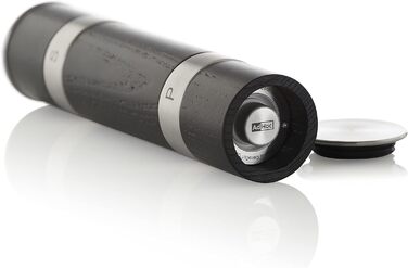 Млин для перцю та солі подвійний, чорний Duomill AdHoc