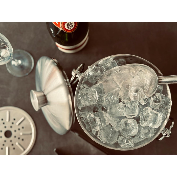 Ведро для льда 3 л с крышкой, совком и щипцами для льда Durawe Company