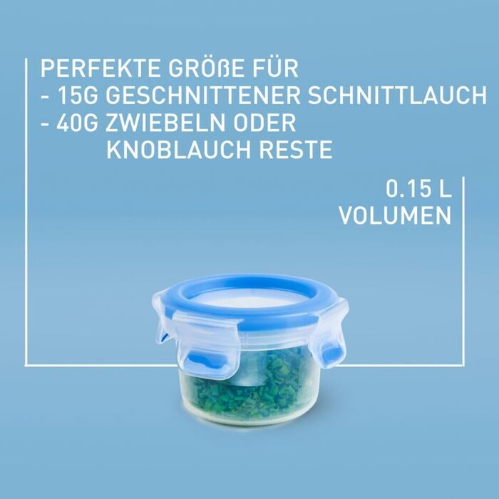 Набір контейнерів для зберігання продуктів EMSA Clip & Close, прямокутні, 5 x 0,8 л, коробки для зберігання, 100 герметичні, придатні для миття в посудомийній машині, морозильної камери та мікрохвильової печі, прозорі, сині, зроблені в Німеччині, N10307 (