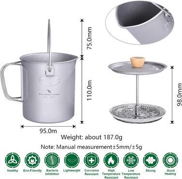 Френч-прес для кемпінгу 750 мл. iBasingo