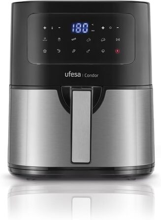 Фритюрниця Ufesa AF5100 біла з Wi-Fi, 5 л, цифрове сенсорне керування, 8 програм, 1500 Вт, додаток із рецептом, регульованою температурою та часом, ексклюзив Kitchen-Profi (Condor)