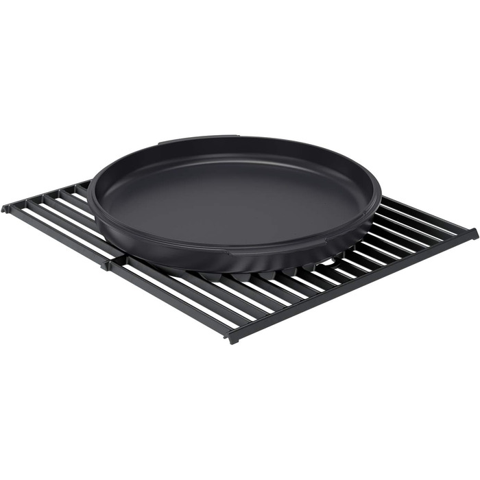 Решітка для гриля RSLE VARIO, Високоякісна решітка для гриля з нержавіючої сталі для вставок VARIO, для гриля-котелка на вугіллі 1 F60, Срібляста, Гриль-котелка на вугіллі сріблястого кольору Ø 60 см (одинарний, VIDERO G6 (до модельного року 2020))