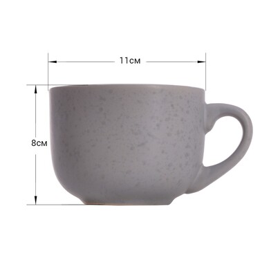 Кружка Fissman 450 мл, цвет серый (6087)