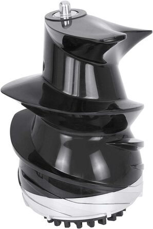 Дизайн повільної соковижималки, результат тесту 'Дуже добре', соковижималка для фруктів, овочів і зелені, великий завантажувальний отвір 75 мм Ø для цілих фруктів, з ситом для соку і сорбету, чорний, нержавіюча сталь, 500 -