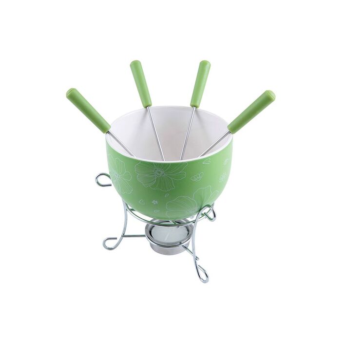 Набір для приготування шоколадного фондю Fissman MINI GREEN 6 предметів (6307)