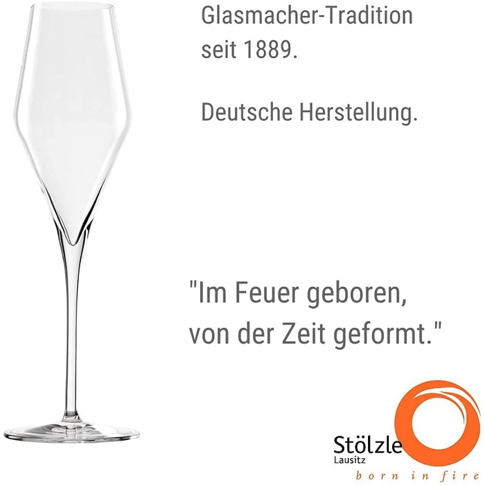 Набір із 6 келихів для шампанського 290 мл, Quatrophil Stölzle Lausitz