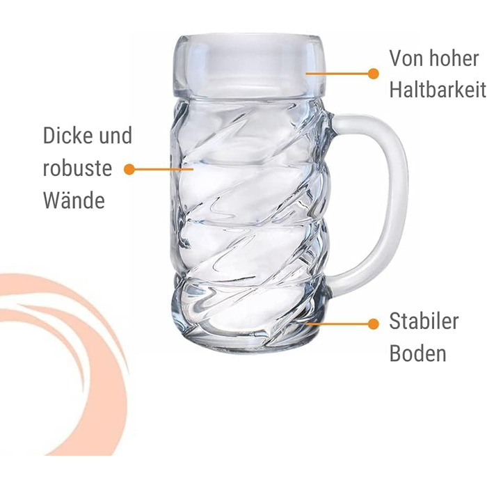 Набор из 6 пивных кружек 0,5 л, Diamond Stölzle Lausitz