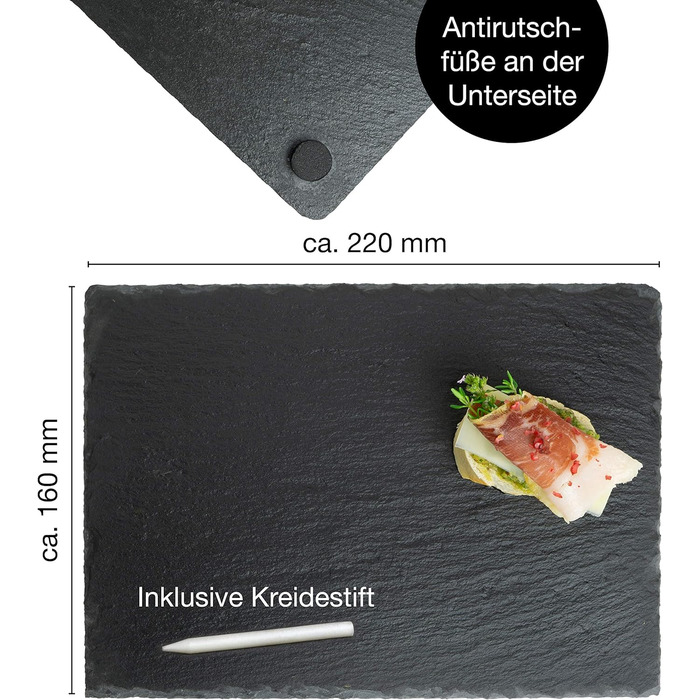 Сервировочная тарелка 22x16 см, 6 шт. Slate Plate Moritz & Moritz