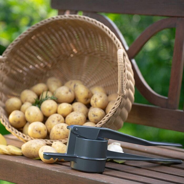 Прес для пресування та картоплі Westmark Sptzlepress Special Dark Edition, довжина 41 см, з круглою перфорацією, високоякісне спеціальне покриття, алюміній, антрацит, 6110226Z Антрацит одинарний одинарний