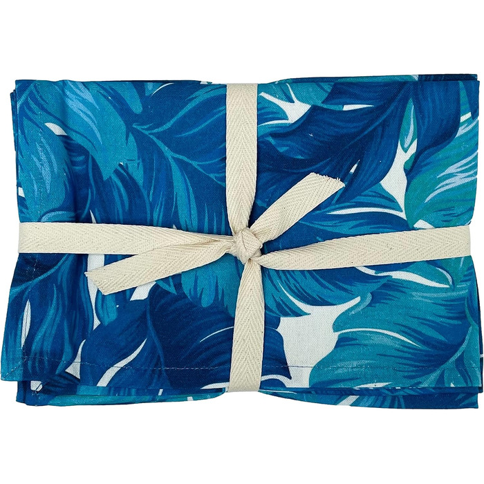 Різдвяні кухонні рушники Ragged Rose, бавовняні (один розмір, сині)