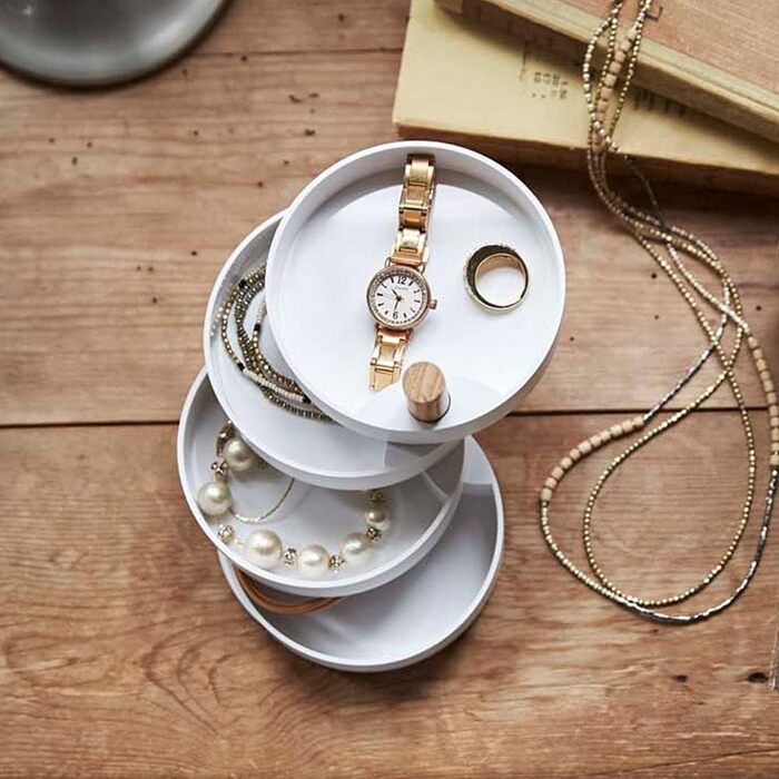 Шкатулки для ювелірних виробів YAMAZAKI 3408, 10 x 12,2 x 10, білі