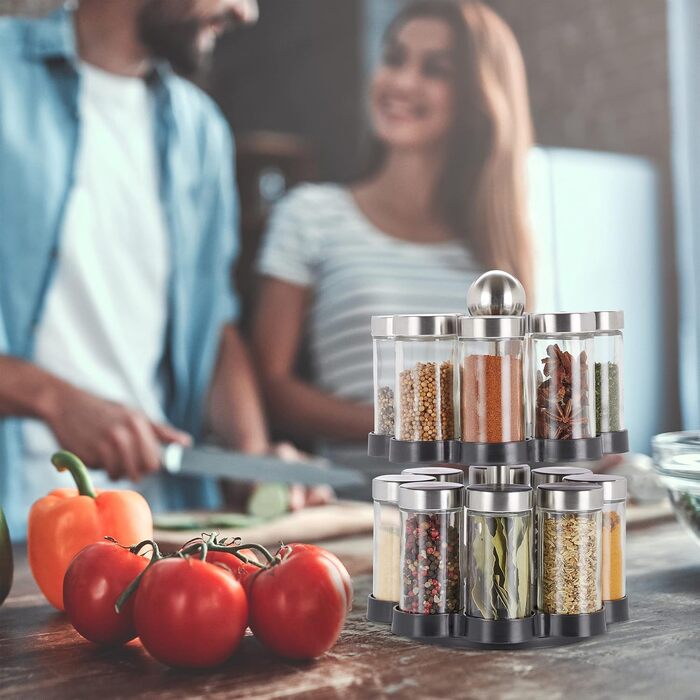 Карусель на 16 баночек для специй Relaxdays