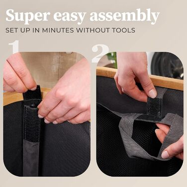 Кошик для білизни з кришкою, 2 відділення, 140 л HENNEZ