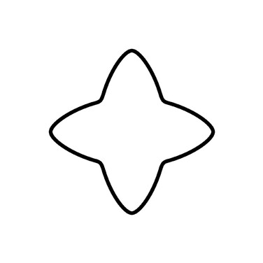 Формочка для печенья звезда 4-х лучевая металлическая 6 см Kaiser