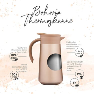 Термос-кавник 0,8 л нержавіюча сталь, чорний BOHORIA