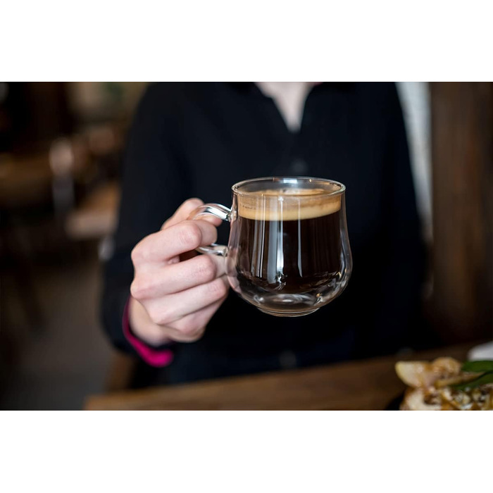 Консимо. Кофейные бокалы с двойными стенками Бокалы для коктейлей Стаканы для воды Стакан для чая Чашка для чая - Прозрачный набор из 2 шт. (Bolla, 250 мл)