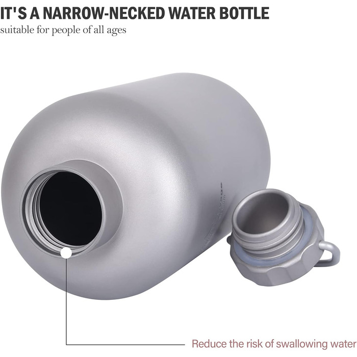 Титанова пляшка з титановою кришкою 400 мл Boundless Voyage