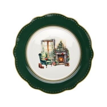 Тарелка Fissman 27 см CHRISTMAS EVE фарфор (13755)