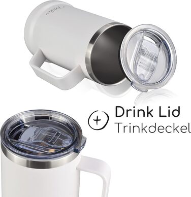 Термокухоль для пива 700 мл білий Milu