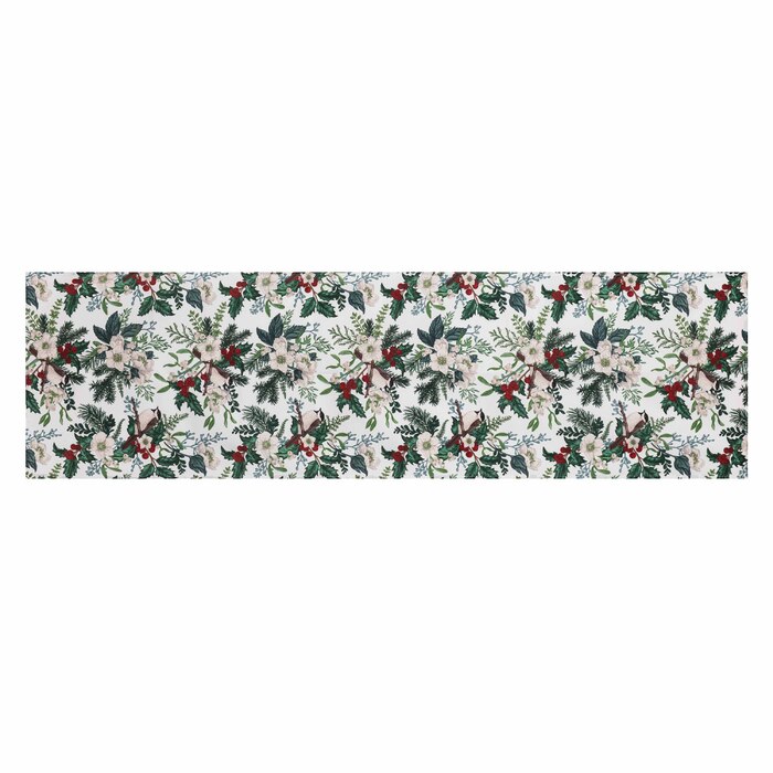 ARDESTO Ранер Happy Holidays 40х140см, 90% поліестер, 10% бавовна, зелений гостролист