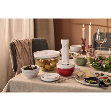 Набір вакуумних контейнерів з керамічними піалами, 15 предметів, білі Fresh & Save Zwilling