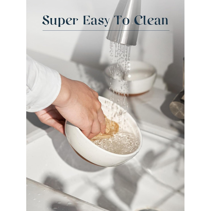 Набір керамічних мисок 6 - 270 мл Набір десертних мисок порцеляновий для мюслі, рису, тапас, гарнірів - Можна використовувати в мікрохвильовій печі та посудомийній машині - Alabaster White (5.9/680ML)