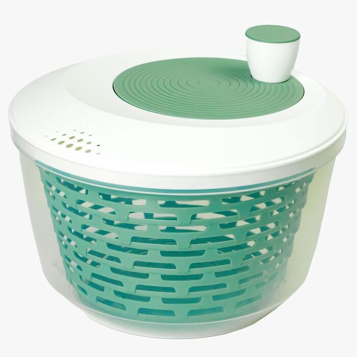 Спиннер для салата Westmark, Oбем 4.4 л, ø 23.5 см, пластик, не содержит бисфенола А, Spinderella, цвет прозрачный/белый/зеленый, 2430224A (мятно-зеленый, стандартный)