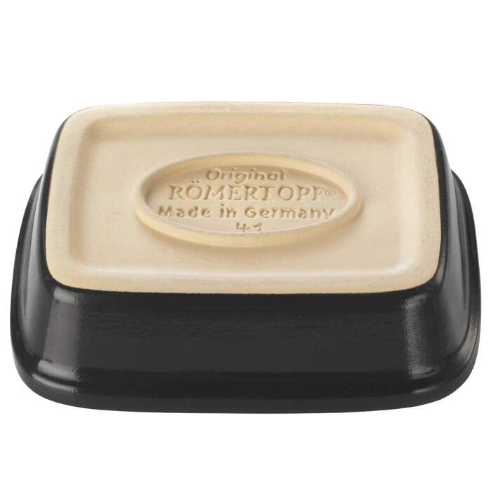 Деко для гриля середній, 22 х 15 х 4,8 см, бежевий / чорний, Römertopf BBQ Römertopf