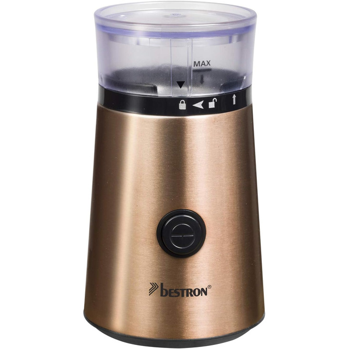 Електрична кавомолка з ударним ножем із нержавіючої сталі, 50 г 150 Вт Bestron