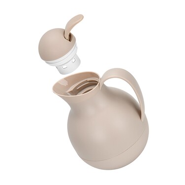 Термоглечик Fissman 1000 мл, колір КОРИЧНЕВИЙ пластиковий корпус зі скляною колбою (19845)