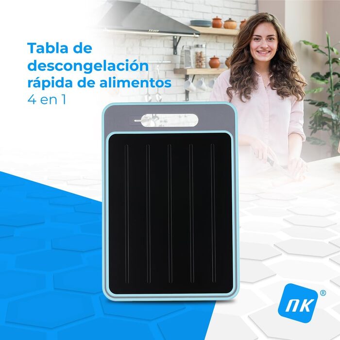 Дошка для розморожування та нарізання 36,5 x 25 см, синій NK