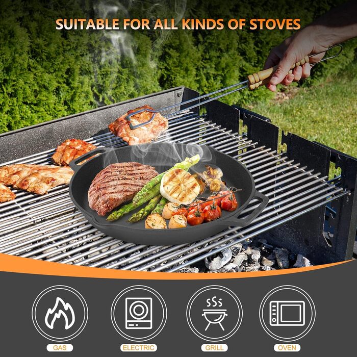 Чавунна сковорода 35 см onlyfire