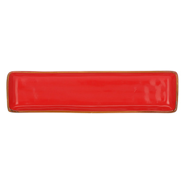 Блюдо сервірувальне прямокутне Rose&Tulpani Milano CONCERTO CORALLO, керамограніт, корал, 32 х 8 см