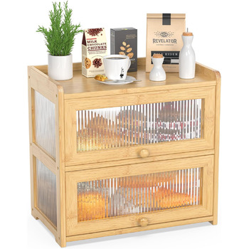 Двухуровневая бамбуковая хлебница 41 x 25 x 40 см BAMBANG