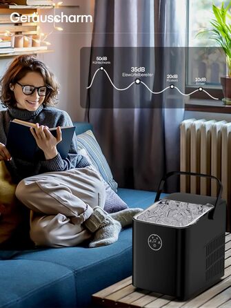 Льодогенератор 1,5 л 120 Вт чорний FOHERE