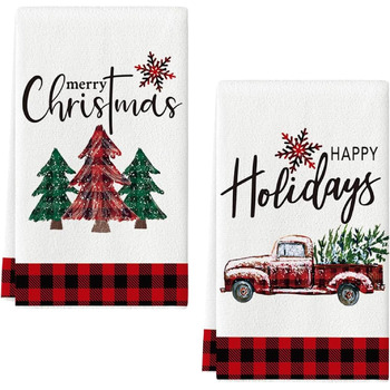 Набір з 2 різдвяних кухонних рушників 43 x 66 см DHRUTI