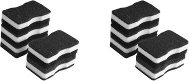 Набір губок для миття посуду 10 шт. 7 х 11 см чорно-білі DOITOOL