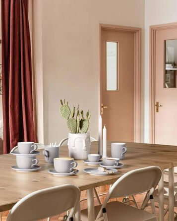 Кофейный сервиз на 6 персон, 18 предметов, серый Liberty Pure Colors Seltmann Weiden