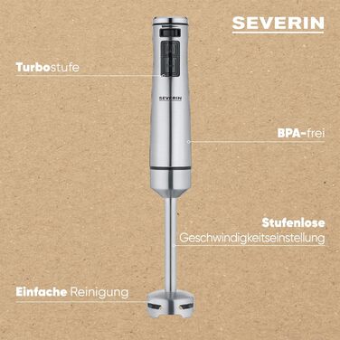 Аккумуляторный ручной блендер с комплектом премиум-класса, семный блендер, с погружным блендером, мультиизмельчителем, кувшином-блендером, толкушкой и венчиком для картофеля, черная/матовая нержавеющая сталь, SM 3775 (1 000 Вт, включая аксессуары премиум-