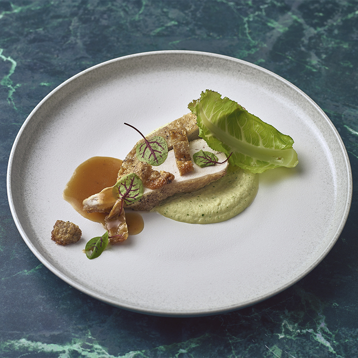 Тарілка 28.5 см, сіра, Sereno Cirrus, GenWare