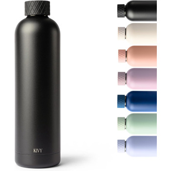 Термопляшка 1 л, чорна KIVY