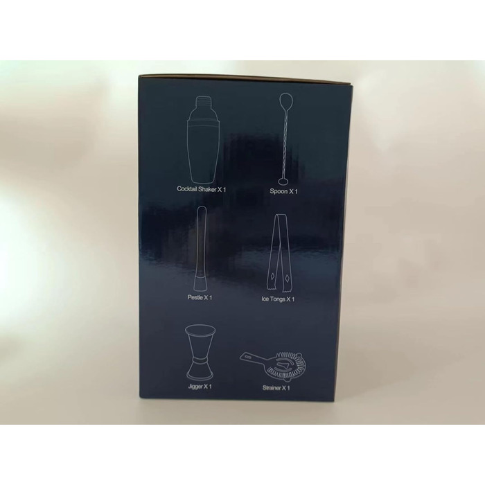 Коктейльний набір, барний набір шейкерів для коктейлів з нержавіючої сталі із 12 предметів з дерев'яною підставкою, шейкер 750 мл  (13 шт. ) AYAOQIANG