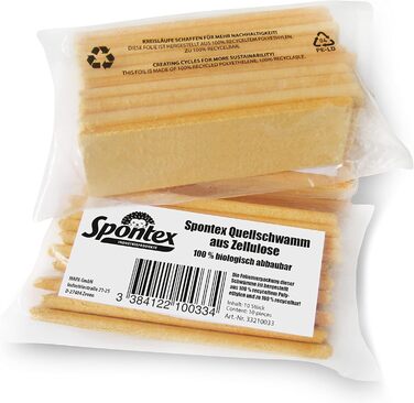 Набір губок для миття 10 шт. 13,5 x 9 x 3,7 см жовтий Spontex