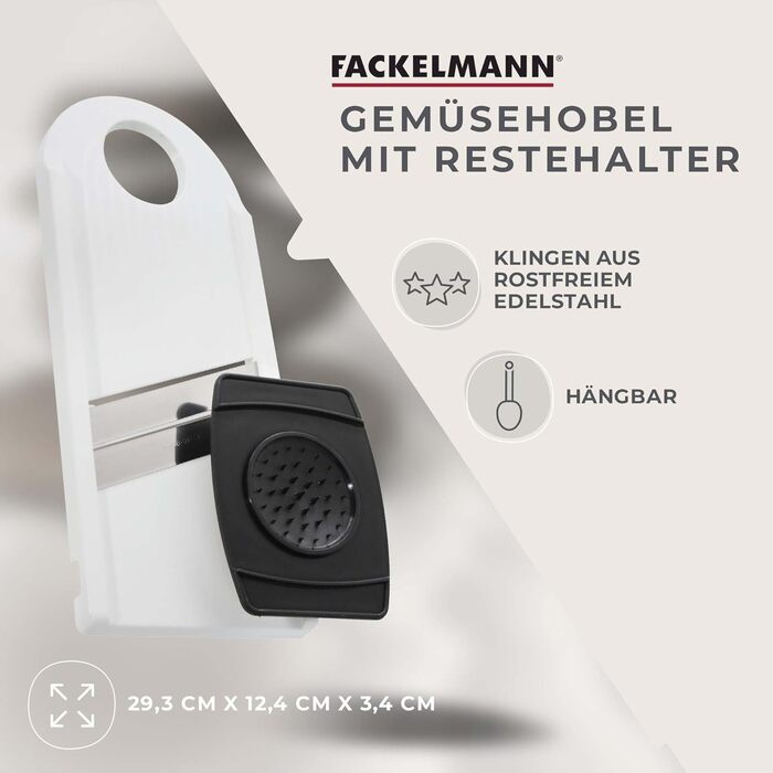 Овощерезка с держателем для остатков, белая Fackelmann