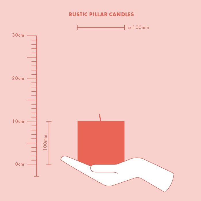 Свічка 3 шт. час горіння 62 години Bolsius Rustic Pillar