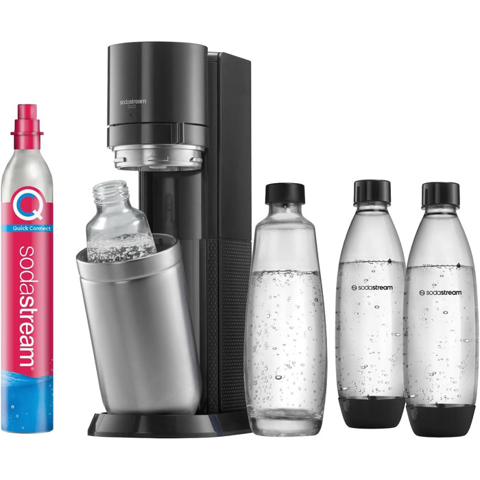 Набір для газування води, 6 предметів, чорний Duo SodaStream