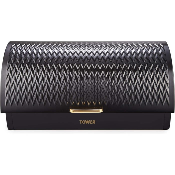 Хлібниця з нержавіюча сталь чорна 28,3 х 39 х 18,5 см TOWER