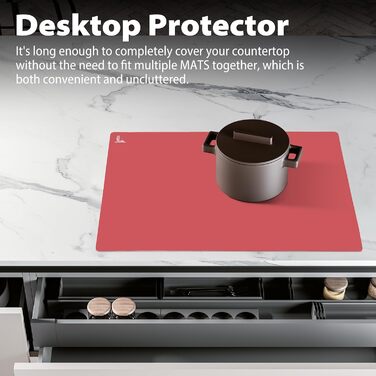 Антипригарний килимок для випічки 60 x 40 см червоний SUPER KITCHEN