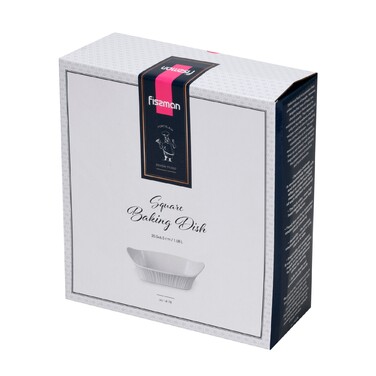 Квадратна форма для запікання Fissman 20,5х6,5 см / 1,08 л порцеляна (14178)